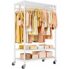 ULIFHOME P7 Rolling Clothes Rack, Clothing Racks for Hanging Clothes,