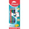 MAPED - 4 Marker'peps Wood Slate Coloured Pencils + Sharpener