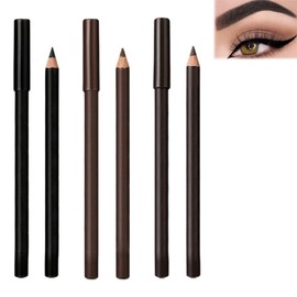 Ikokei Systemous 24 hr Waterproof Eyeliner Double Sharpenable Eye Pencil, No Smudging, Fading, Smooth and Easy to Color (3Pcs Mix)