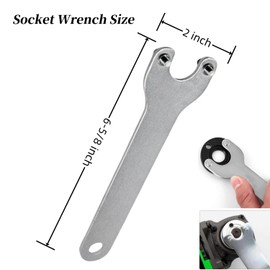 193465 Angle Grinder Wrench Spanner - Metal Lock Nut, Replaces 4.5" & 5" 5/8-11, Compatible with Dewalt, Milwaukee, Makita, Bosch, Black & Decker, Ryobi (2+2+2pk)
