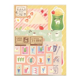 Watashiyori Chokichoki Paper [Cafe] Notebook Deco Memo Letter Cute QD02