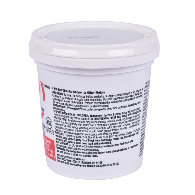 Oatey 30041 No. 5, 16oz solder flux, 16-Ounce, Amber