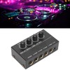 4 Channel Line Mixer Stereo Compact Low Noise Adjustable Volume