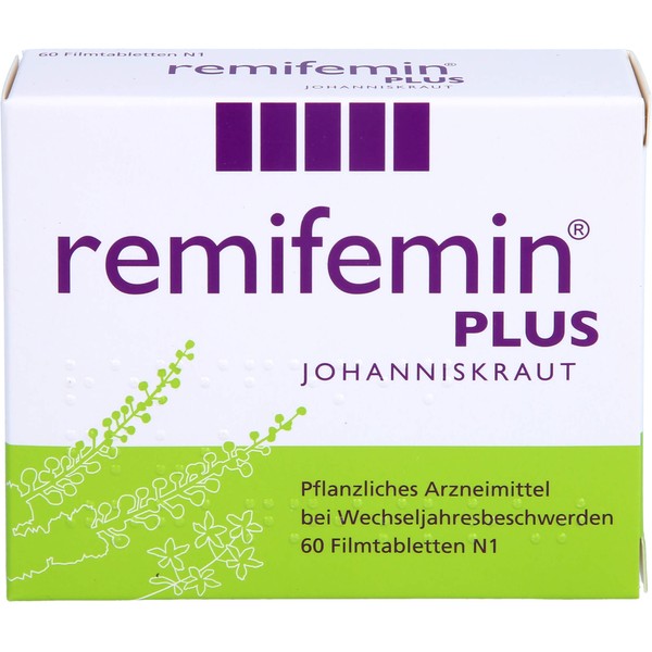 Remifemin plus Johanniskraut Tabletten bei Wechseljahresbeschwerden, 60 St. Tabletten