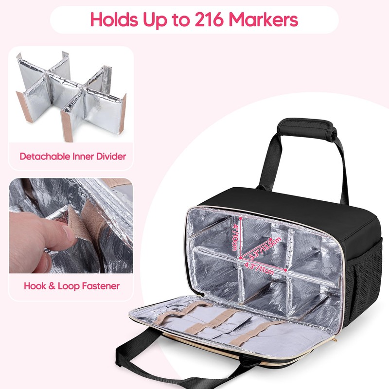 Prokva Marker Organizer Case Holding up to 216 Markers, Marker