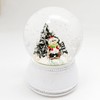 3 cute mini snow globes winter and Christmas, silver grey