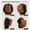 Miracttld Leather Backpack for Men 15.6" Laptop Backpack 100% Madagascar