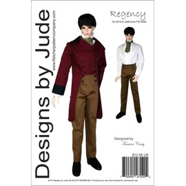 Designs by Jude Regency Printed Sewing Pattern for 49.5cm Iplehouse FID Male BJD Dolls