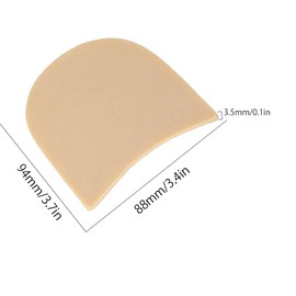 1 Pair Anti Slip Rubber Shoe Soles, Men's and Woman's Anti Skid Rubber Soles, Thickness 3.5mm, Rubber Anti Skid Shoes Heels Repairing Tool for DIY Shoe Repair (Apricot)