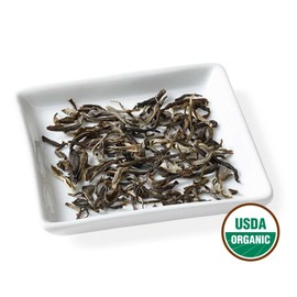 Golden Moon Tea Organic Jasmine Green Tea - Finest Leaves & Flowers - Loose Leaf, Non-GMO - 1 Pound (192 Servings)