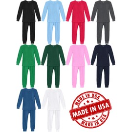 City Threads Baby Boys and Girls Thermal Underwear Set - Base Layer for Winter Skiing - Soft & Breathable Natural Cotton Perfect for Sensitive Skin SPD Sensory Friendly, Candy Red, 6