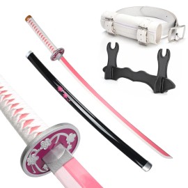Wood Bamboo Katana 104cm / 41in Cosplay Anime Characters Props Tsuyuri Kanao Sword Collections and GiftsColor: Tanjiro