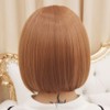 wig sweet short bob full wig bob straight semi-long natural