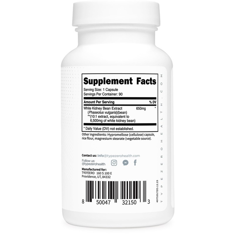 Type Zero Type Zero Clean White Kidney Bean Capsules (6,500