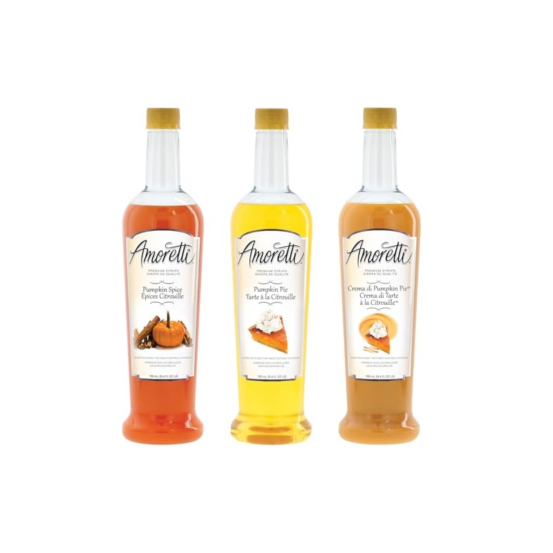 Amoretti Premium Syrups Pumpkin 3 Pack (50ml)
