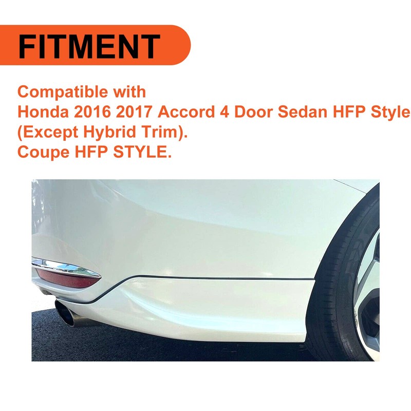 ECOTRIC Rear Side Corner Spats Apron Compatible with Honda 2016-2017