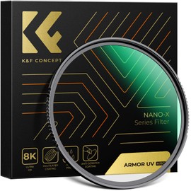 K&F Concept 62mm UV Filter Armor UV Protection Strong Impact Resistance, 28-Layer Multi Coated HD Glass, Waterproof Ultraviolet Lens Protector Filter for DSLR Cameras (Nano-X Series)