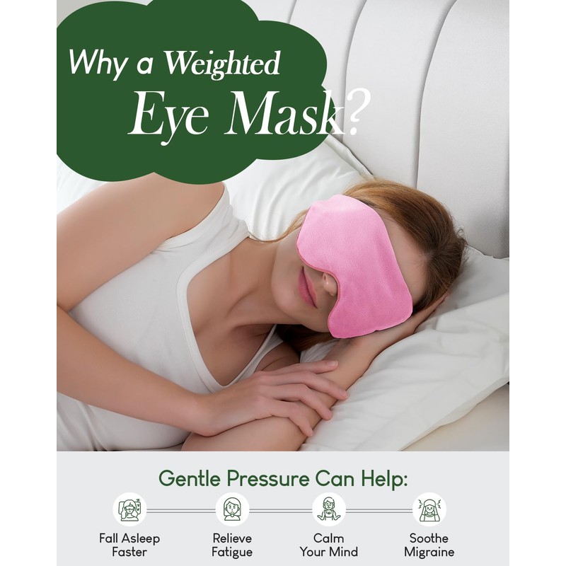 Sivio Weighted Eye Mask for Women & Men, Heatable and