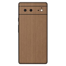 wraplus Skin Seal Compatible with Pixel6a [Bronze Brushed Metal] Back Protective Cover Film Case Eco Packaging Version