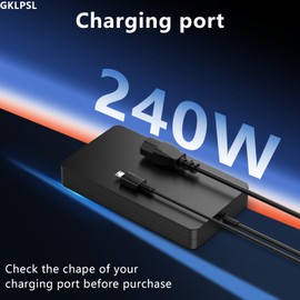 240W USB Tip Charger Compatible with MSI Stealth A16 16 AI+ A3XWIG A3HWHG A3XWJG A3XWIG,Crosshair 16 HX D14VGKG-057US,Pulse 16 AI C1VGKG C1VFKG,Alpha 17 C7VG C7VF Stealth GS77 CreatorPro Z17 Z16P Z16