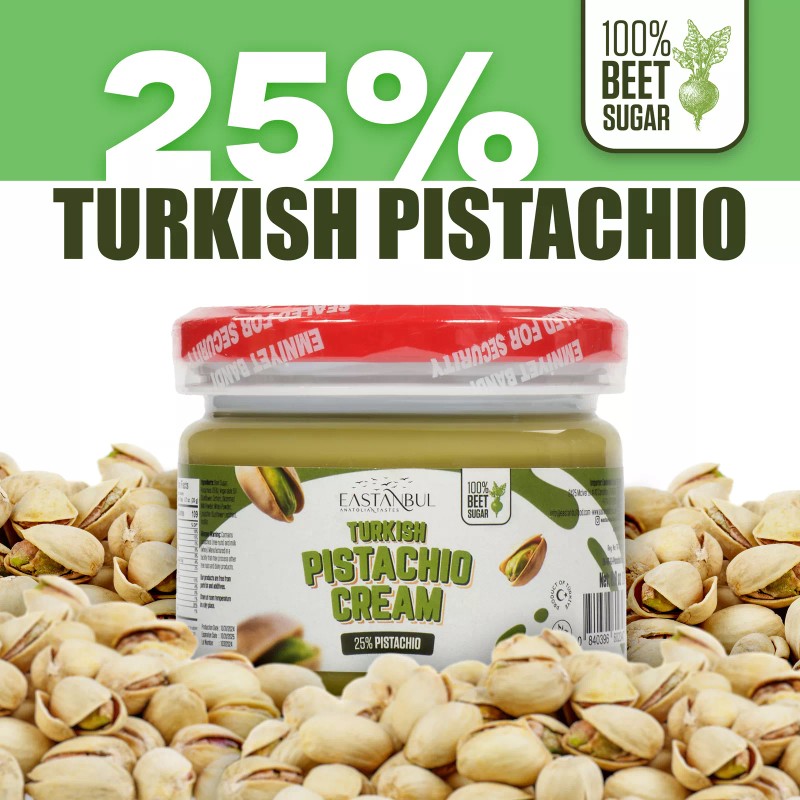 Eastanbul Pistachio Cream, 8.8oz, Pistachio Butter, Turkish Pistachio Cream