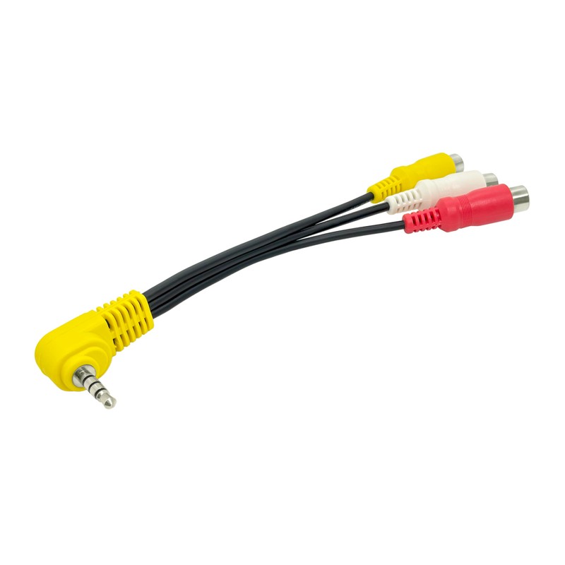 3.5 mm 4 Pole Mini Plug (L-Shaped Plug Male) to RCA (Red,