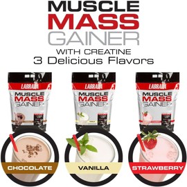 Labrada Nutrition Muscle Mass Gainer, Vanilla, 12 Pound