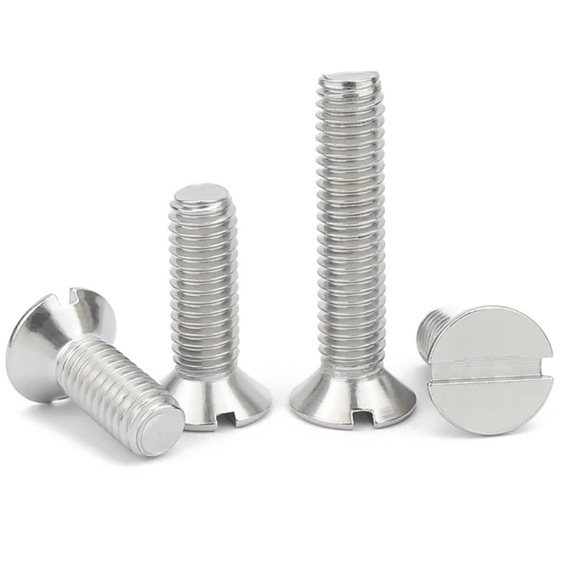 FEEIMOL Countersunk Slotted Screws Stainless Steel Machine Screw with Slotted