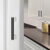 Fulgente Euro Cabinet Handles Flat Black 10 Pack, Hole Spacing:
