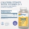 Solaray Calcium Citrate w/Vitamin D3 1000mg, Healthy Bones & Teeth,