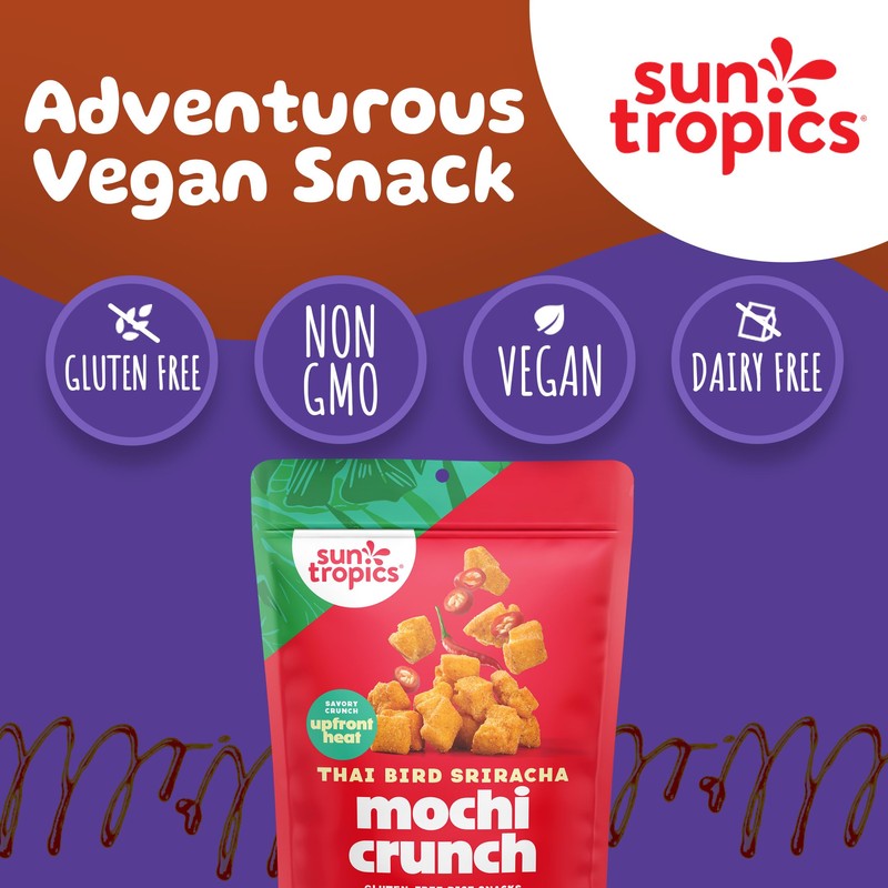 Sun Tropics Mochi Snack Bites, Thai Bird Sriracha Flavor- 3.5