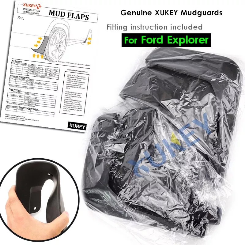 XUKEY Mud Flaps Splash Guards For Ford Explorer 2011-2018 Front