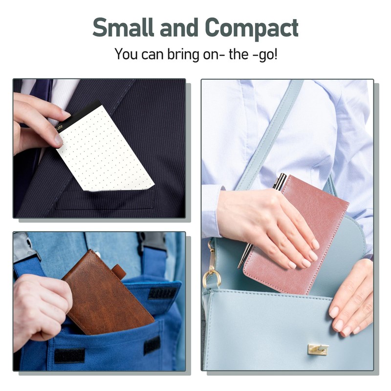 WEMATE 10 Pieces Small Notepad Holder Set Pocket Notebook -
