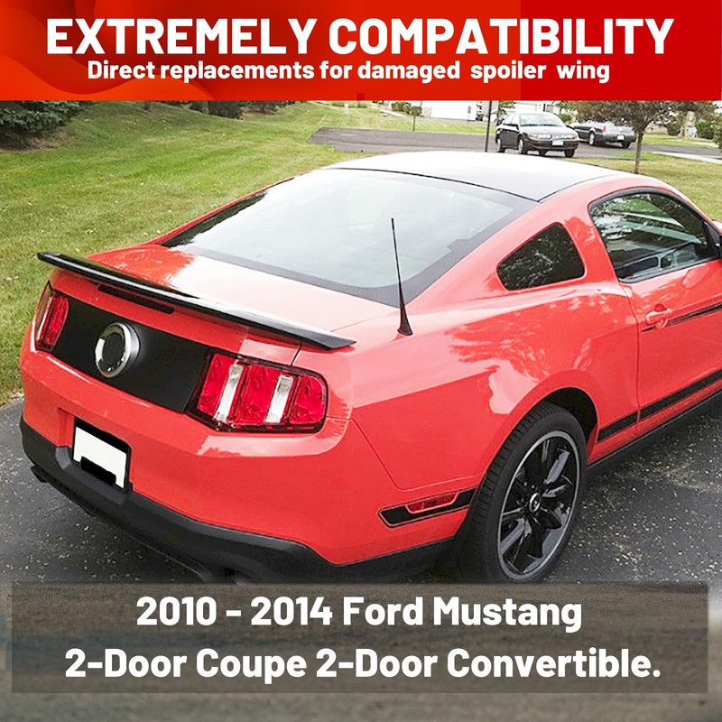 ECOTRIC Rear Trunk Spoiler Wing Compatible with 2010-2014 Ford Mustang