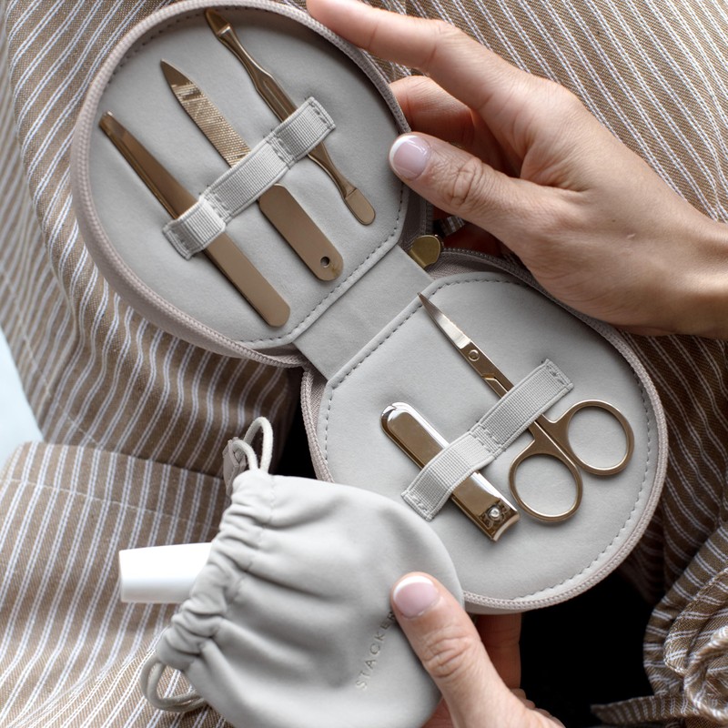 Stackers Taupe Manicure Set