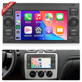 4G 64G 【DSP 32EQ】 Radio for Ford Transit MK7 2005-2014 Car Stereo with Wireless Carplay Android Auto 7'' 1280X720P IPS Touchscreen 5.0Bluetooth RDS FM DAB+ GPS WiFi Backup Camera