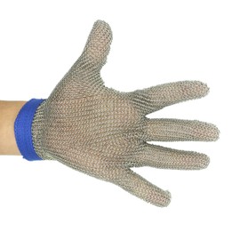 Inf-way 304L Brushed Stainless Steel Mesh Cut Resistant Chain Mail Gloves Kitchen Butcher Working Safety Glove 1pcs (Large) by Inf-way