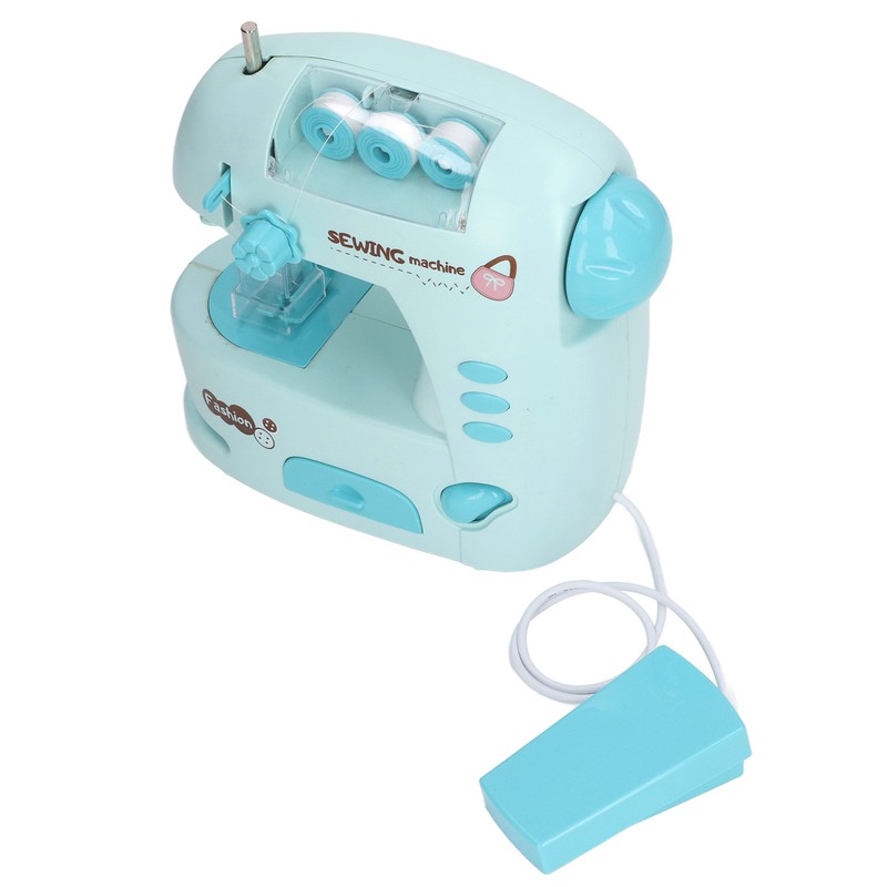 Children Electric Sewing Machine Toy with Threader Ruler Interesting Small