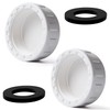 QZKJQDD G1-1/4 PVC Thread Cap, Screw Connection Cap PVC Round