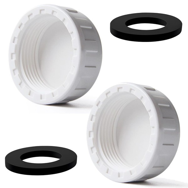 QZKJQDD G1-1/4 PVC Thread Cap, Screw Connection Cap PVC Round