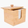 AshKiz Bamboo Box for FaceTowels, Disposable Face Towel Holder, Bamboo