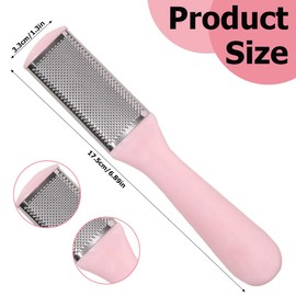 JAZOKA 1 Pcs Foot Files for Hard Skin,Foot File Effective Removal Dead Skin Callus Cracked Skin(Pink)
