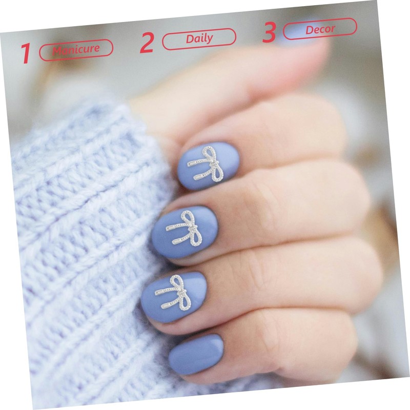 Baluue 30pcs Dreamy Butterfly Nail Charms Nail Gems Bows Alloy