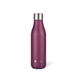 Les Artistes-Paris – a-1970 Bottle Up time' Up Insulated Bottle, Stainless Steel, Matt Purple Metal, 7.05 cm