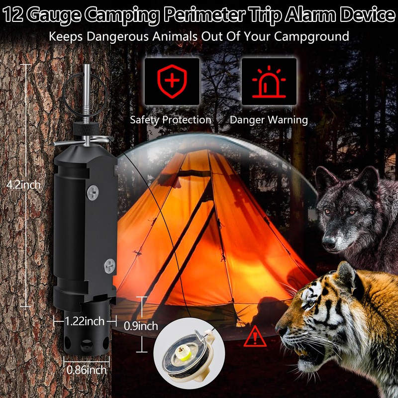 Perimeter Trip Alarm with Trip Wire - 12 Gauge Camping