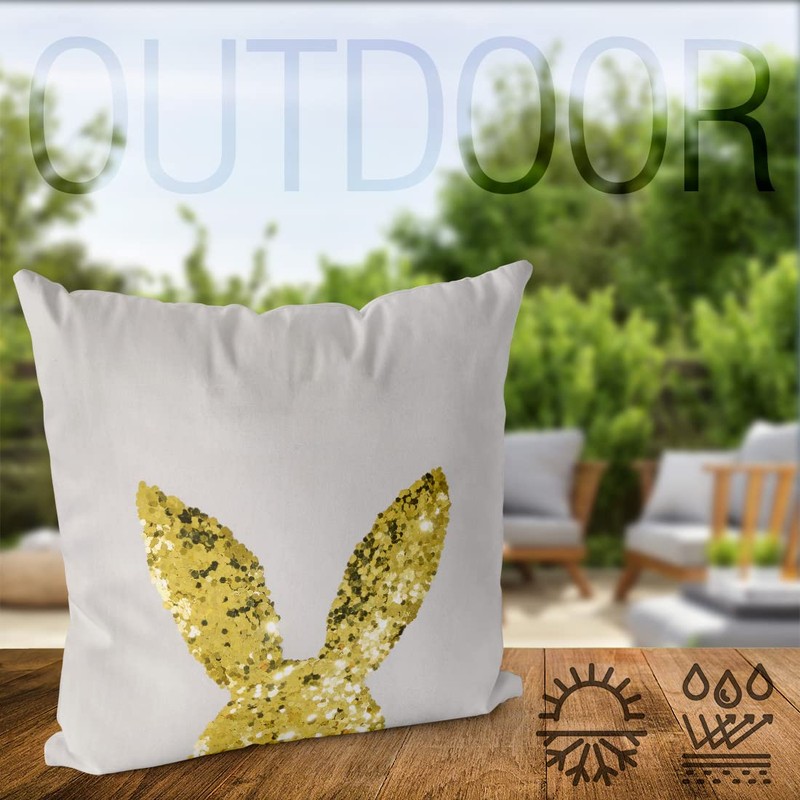VOID Golden Rabbit Cushion Cover 40 x 40 cm Polyester