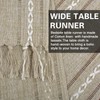 Bedside Table Runner 15.7 x 36 inches, Rustic Linen Small
