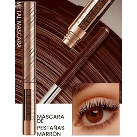 Erinde Máscara de pestañas Marrón Metal Wand, Resistente al Agua