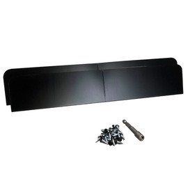 Eagle 1 Rain Gutter Valley Splash Guards, Straight or Bent (2 Per Order) Includes Screws and 1/4" Bit Driver (Oversized Straight, Black)