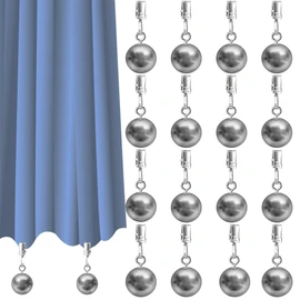 16 Pack Heavy Duty Curtain Weights, Heavy Weights for Outdoor Curtains of Pergola Patio Gazebo Cabana, Stainless Steel Weight Clip Down Curtain, Garden Flag, Shower Curtain, Tablecloth